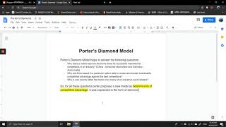 Porters Diamond Model [upl. by Ahsiloc]