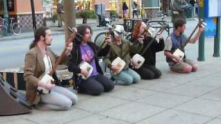 The Shamisen 5  Busking on the mall [upl. by Tommie]