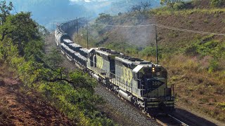 UMA HORA DE TRENS só com as quotvelhasquot locomotivas em ação pelas Ferrovias de MinasSD40G12 e mais [upl. by Reivad51]