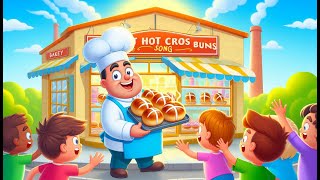 Hot Cross Buns Song 🔥  MustWatch 3D Nursery Rhyme for Kids  Kids Toons [upl. by Alleuol103]