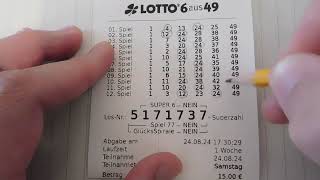 Lotto 6 aus 49 Lottoschein wieder auswerten [upl. by Krug]