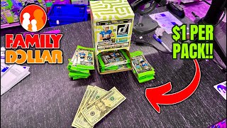 FINDING RARE SPORTS CARDS AT FAMILY DOLLAR🤯 DONRUSS FOOTBALL GRAVITY BOX REVIEW🏈 [upl. by Aipotu347]