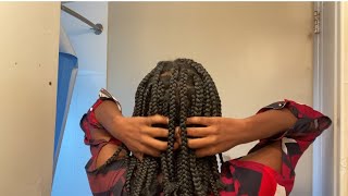 Braided my 4c hair using Brazilian wool ￼ 4chair Brazilian wool ￼naturalhair [upl. by Eulalia]