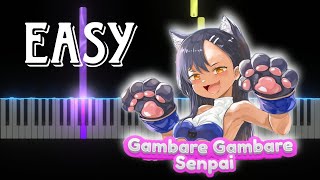 Gambare Gambare Senpai TikTok Song Easy Piano Tutorial [upl. by Ainegul]