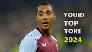 Youri Tielemans Top Tore 2024 fußballhighlights soccer football [upl. by Erich452]