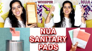 ❌NUA Pad Review  WHISPER Pads Vs NUA Pads How to Use Side Effects Period Subscription Pad ⭕️ [upl. by Repsag]