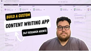 Build A Custom Trained MultiStep Content Writing App  247 Research Agents amp SelfEdits No Code [upl. by Sac]