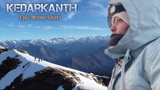 KEDARKANTH Summit 12700 Ft Epic Drone Shots  Ep 3  घमासान Snowfall थंडीचा कहरकेदारकण्ठ भाग ३ [upl. by Nnylesor]