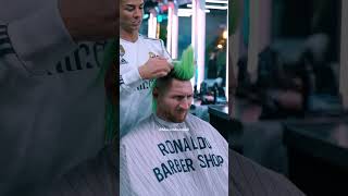 Cristiano Ronaldo cut hair Messi funny moment football ronaldocococola messi football ￼ [upl. by Lede]