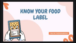 Know Your Food Label [upl. by Streetman]