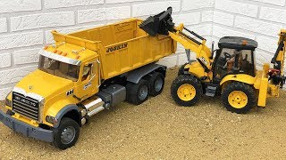 Bruder RC Construction JCB Backhoe Tractor Excavator Dump Truck Bulldozer Video For RC fans [upl. by Anigroeg703]