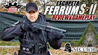 Pequeña versátil y letal  Escopeta VELITES FERRUM S·II de Secutor  Airsoft Review en Español [upl. by Oilime]