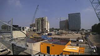 Timelapse rechtbank Amsterdam van sloop tot eerste paal [upl. by Wolsky]