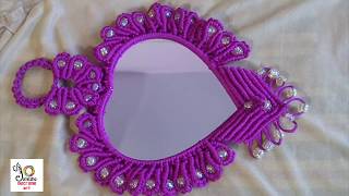 Macrame Heart Shape Mirror  Simple Macrame Mirror [upl. by Crespo]