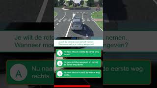 🚗 CBR auto theorieexamen vraag Rotonde shorts rijles theorieles theorie examen [upl. by Eanel]