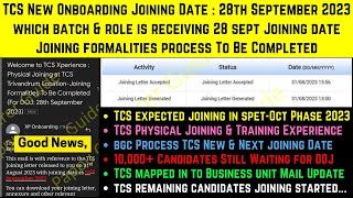 TCS Joining Letter 2024  TCS Joining Date Base Location [upl. by Aita]