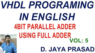 VHDL PROGRAM FOR 4BIT PARALLEL ADDER USING FULL ADDER BESTSTUDYJAYAPRASAD [upl. by Olivia432]