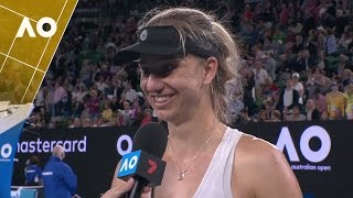 Mona Barthel on court interview 3R  Australian Open 2017 [upl. by Mixam]