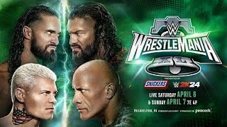 The Rock amp Roman Reigns VS Cody Rhodes amp Seth Rollins  Wrestlemania 40 Hype Video  Custom Promo [upl. by Maxima707]