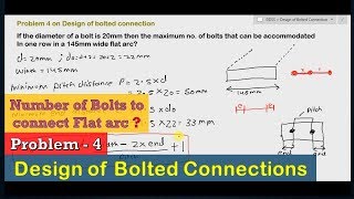 Problem 4 on Design of bolted connection  Design of Steel Structures [upl. by Karleen]