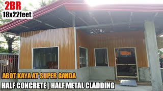 Low Cost Half Cladding House Design Idea  Cement amp Steel Materials [upl. by Neibart]