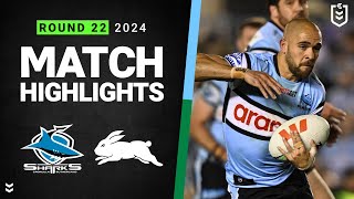 NRL 2024  Sharks v Rabbitohs  Match Highlights [upl. by Ailin]