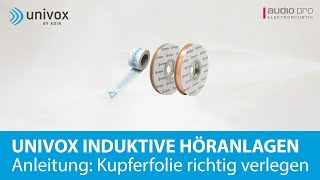 Univox induktive Höranlagen – Anleitung Kupferfolie für Ringschleifen verlegen [upl. by Ahsinek]