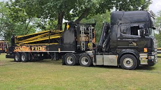 Convois et montages Fete Foraine des 400 coups à montauban édition 2024 [upl. by Ahtnamys592]