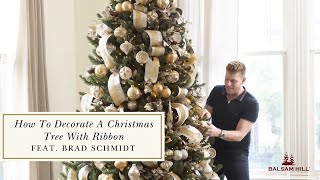 How to Decorate your Christmas Tree Professionally with Ribbons [upl. by Anayek]