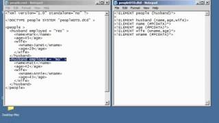 XML Tutorial 28 Attributes In DTD Schema [upl. by Sykes]