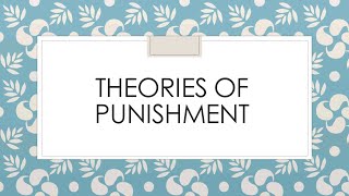 Theories of punishment in Tamil  IPC jurisprudence [upl. by Luckett]