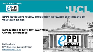 Introduction to EPPIReviewer Web  General Differences [upl. by Ennazus538]