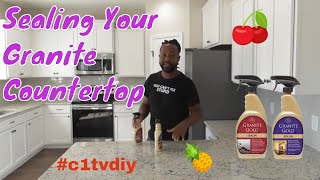 HOW TO SEAL amp POLISH GRANITE COUNTERTOPS [upl. by Hazeefah481]