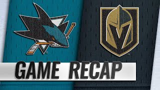 Fleury shuts out Sharks records 33 saves in 60 win [upl. by Annahahs]