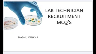 MHSRB TELANGANA LAB TECHNICIAN RECRUITMENT MCQS LAB TECHNICIAN RECRUITMENT MCQS [upl. by Ynitsed]