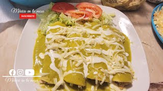 Enchiladas Verdes De Pollo Receta Sencilla Pero Muy Rica ❤🤗 [upl. by Seaden]