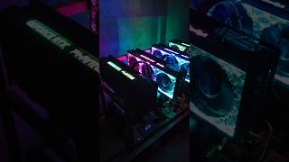 RTX 4090 GPUs Mining Rig LED Lights Mining Rig Short Shorts [upl. by Folsom931]