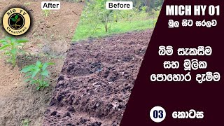 MICH HY 01 මිරිස් වගාව බිම් සැකසීම  මූලික පොහොර යෙදීම miris wagawa bimsakasima mulika pohora yedima [upl. by Obau51]