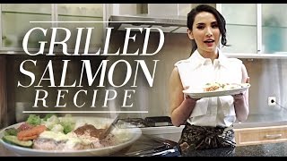 Easy amp Healthy Grilled Salmon amp Vegetable Recipe  FITRIA YUSUF Bahasa Indonesia [upl. by Jenette]