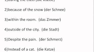 Practice work with genitive prepositions in German  wwwgermanforspaldingorg [upl. by Sebastien]
