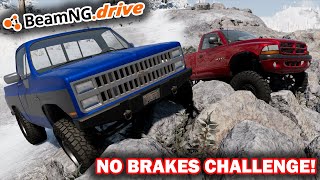 850HP CUMMINS SWAPPED DODGE DAKOTA NO BRAKE CHALLENGE   BeamNGdrive MP [upl. by Lewse]