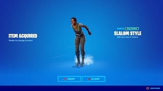 HOW TO GET NEW SLALOM STYLE EMOTE IN FORTNITE [upl. by Mirella]