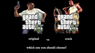 GTA 5 Original vs Crack  which one is better [upl. by Atikihs]