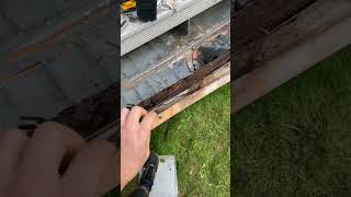 Transom replacement on 12 ft aluminum boat pt 1 jonboat fishing tinner [upl. by Joselow846]