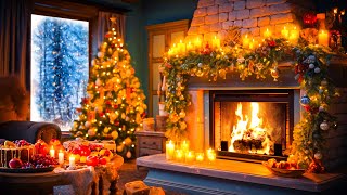 Relaxing Holiday Christmas Music 🎅🎄 Crackling Fireplace Christmas Music 🔥 Christmas Background Music [upl. by Arahsit]