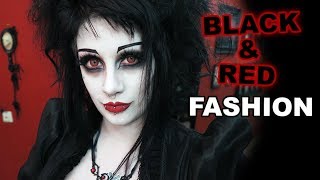 Historical Black amp Red Fashion from Punk Rave  Black Friday [upl. by Martres]