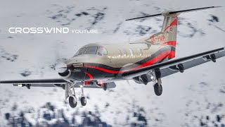 Pilatus PC12 Action  Happy New Year 2023  Engadin Airport Februar 2022 [upl. by Vidovik]