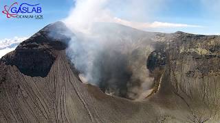 Drone test in Active Crater of Turrialba Volcano GASLAB  Universidad de Costa Rica [upl. by Bing]