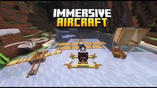 REVIEW MOD Immersive Aircraft  AIR TRANSPORT IS BEING PREPARED FOR MINECRAF [upl. by Ajtak]