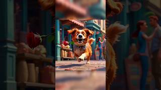 Dog and Rose  Ai Story  dog story aiart youtubeshorts [upl. by Nims951]